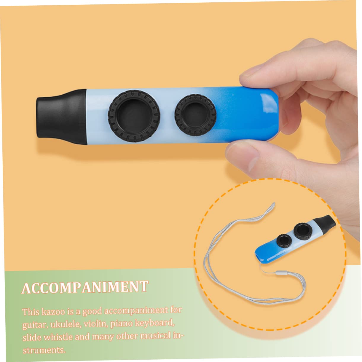 SUPVOX 3 Set Doppio Dimo ​​kazoo Giocattolo Per Ragazze Strumenti Kazoo Compagno Di Chitarra Domestici Portatile Adulti Addominali Bambino Strumento Musica