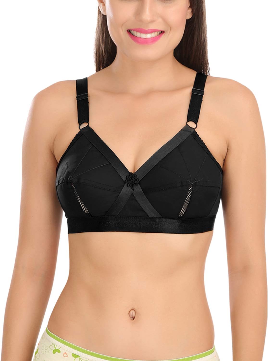 Women's Cotton Non-Padded Non-Wired Full-Coverage Bra