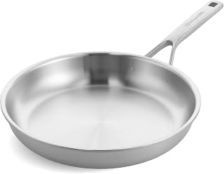 KitchenAid Multiply 3PLY Bratpfanne aus Edelstahl, 28 cm, PFAS-frei, dreifach, mehrfach, induktionsgeeignet, ofenfest bis 220°C, Silber