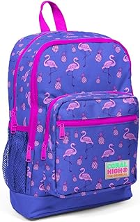 Coral High Kids Üç Bölmeli Lavanta Desenli Çocuk Sırt Çantası (23112)