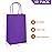 AZOWA Gift Bags Small Kraft Paper Bags with Handles (5 x 3.1 x 8.2 in, Purple, 12 Pcs)