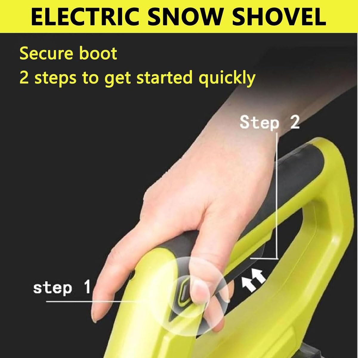 Pala da Neve elettrica a Batteria, spazzaneve Elettrico a Spinta da 20V da 12 Pollici,spazzaneve a direzione Regolabile da 1200W con Batteria agli ioni di Litio da 4,0Ah e Caricabatterie