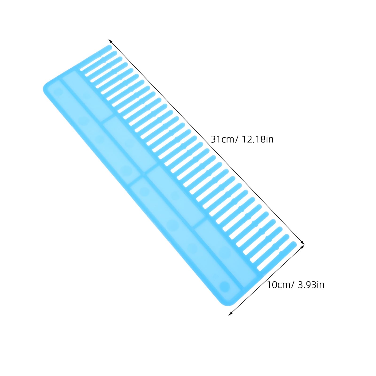 Ciieeo Divisori per Cassetti in Plastica Blu 6 Pezzi Riutilizzabili 31x10 Cm per Organizzare Posate e Trucco Funzione Antiurto per Casa e Ufficio