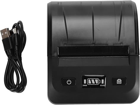 Portable Bluetooth Receipt Printer, 80mm Mobile Thermal Printer Supporting Multi Language, Compatible with Android, IOS and Windows System