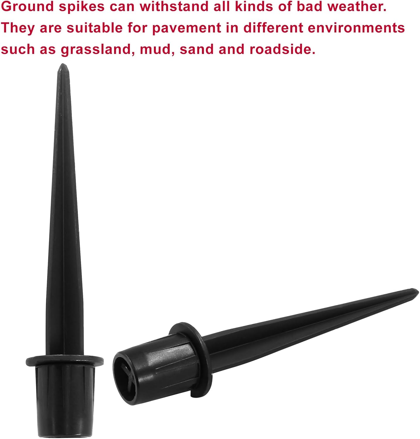 Biaungdo 6 Pack Metal Stakes, 5.3 Inch Solar Light Replacement Stakes, Black Outdoor Ground Stake for Yard Landscape Garden Pathway Patio Lamps Pole - Image 5