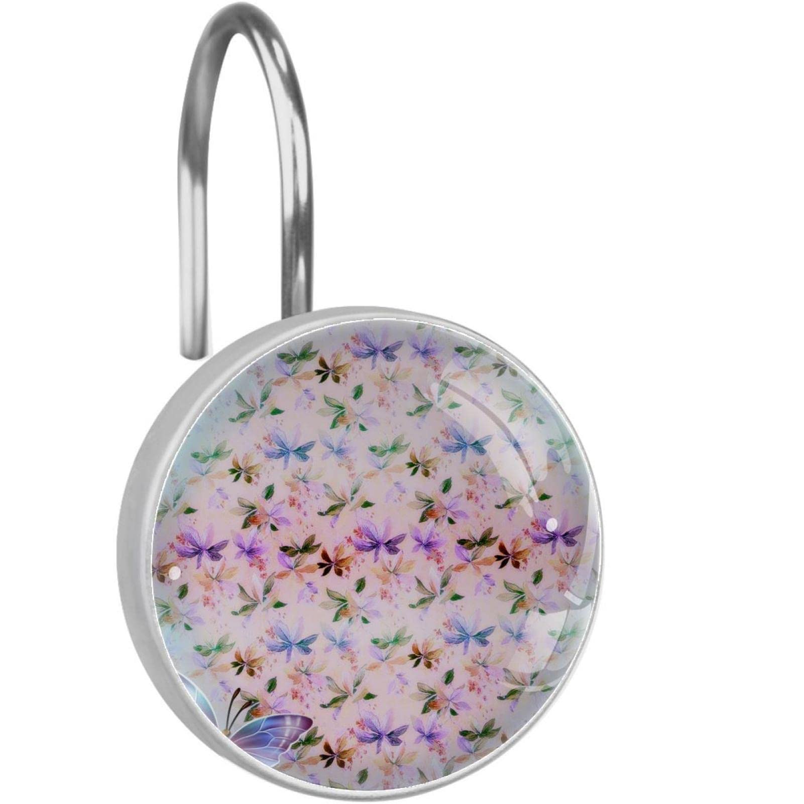 Anneaux de suspension pour rideau de douche anti-rouille style papillon