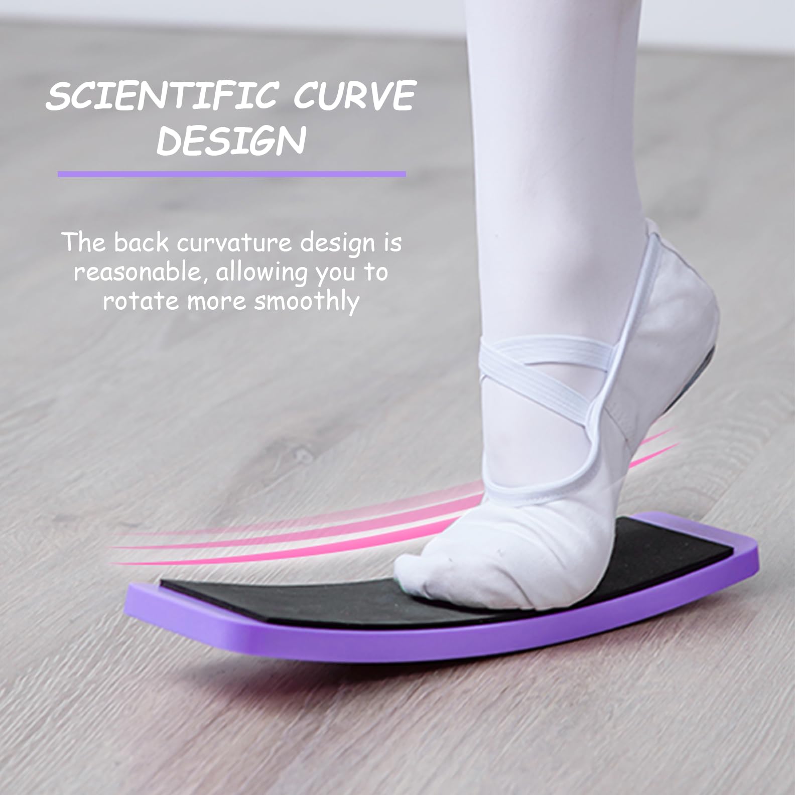 Tavola da Balletto da 1 Pezzo, Tavola da Fitness, Tavola da Ballo, Macchina per Esercizi di Spin, Strumenti da Ballo, Accessori per L'Allenamento per Ragazzi E Ragazze (Viola Scuro).