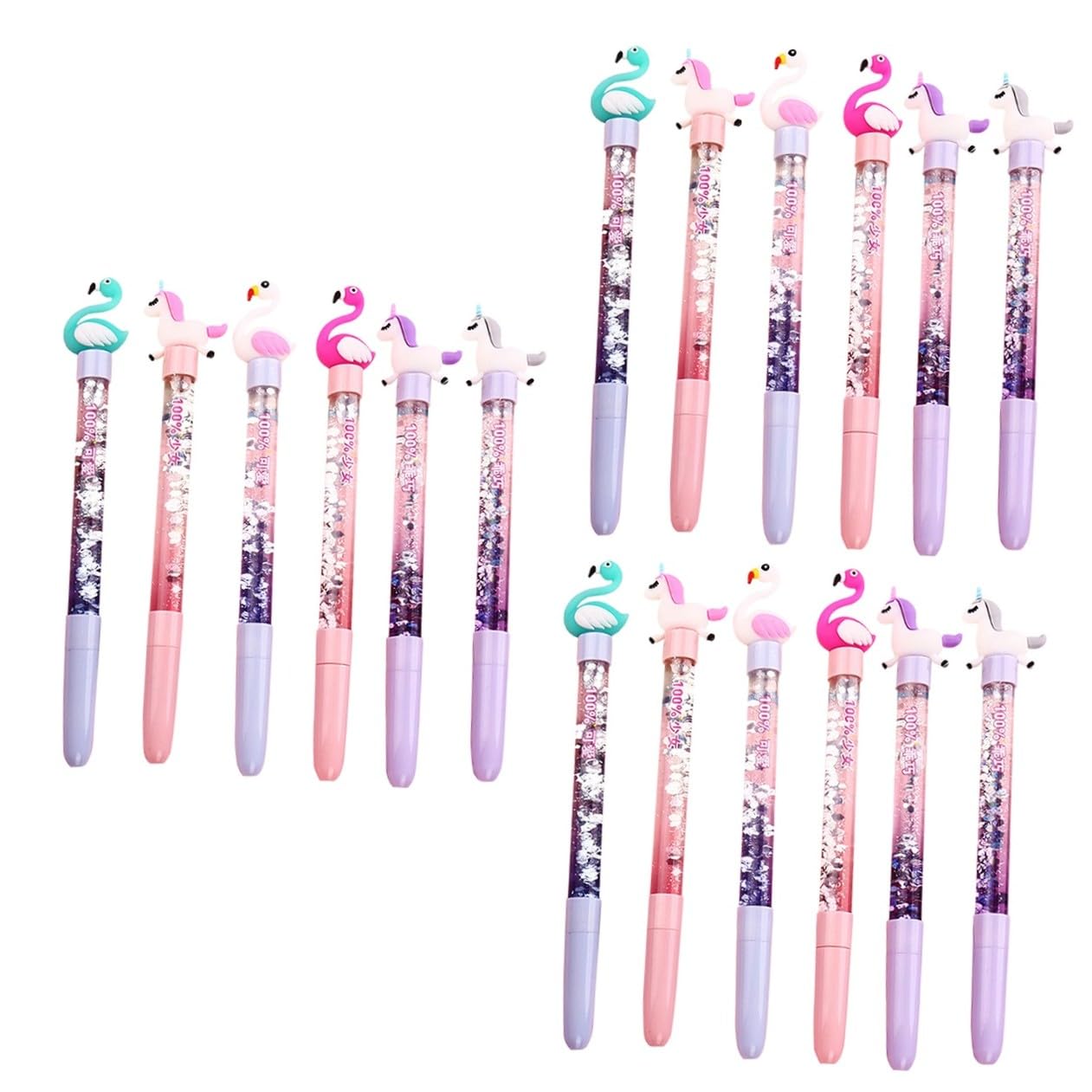 MAGICLULU 3 Set di Penne Gel Eleganti con Motivo a Cigno Punta da 0 05 Mm Inchiostro Nero Cancelleria per Studenti Scrittura Penne Gel Robuste 6 Pezzi*3