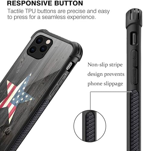 Miniatura 10 de Funda compatible con iPhone 13 Pro Max, funda de bandera antigua para iPhone 13 Pro Max para niños y hombres, diseño de patrón a prueba de golpes,