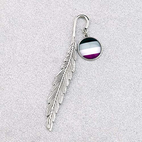 Image of CHOORO Gay Pride Gift LGBT Bookmark Rainbow Pride Bookmark LGBT Jewelry Bisexual Pride Gift Transgender Pride Gift LGBT Book Lovers Gift (Asexual bookmark)
