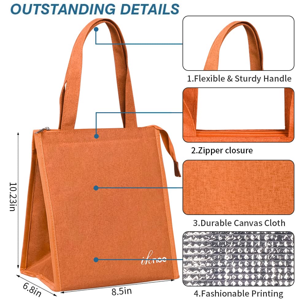 iknoe Lunch Bag Insulated Lunch Bags for Women & Men, 9L Reusable Lunch Tote - Image 2