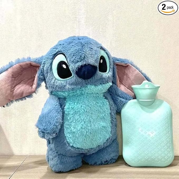 Image of Tinytotem Stitch Hot Water Bag for Period Menstrual Cramps Relaxation hot bag Soft Toy Girls Kids PlushGifts for Girls Friends Christmas Valentine New Year Gift