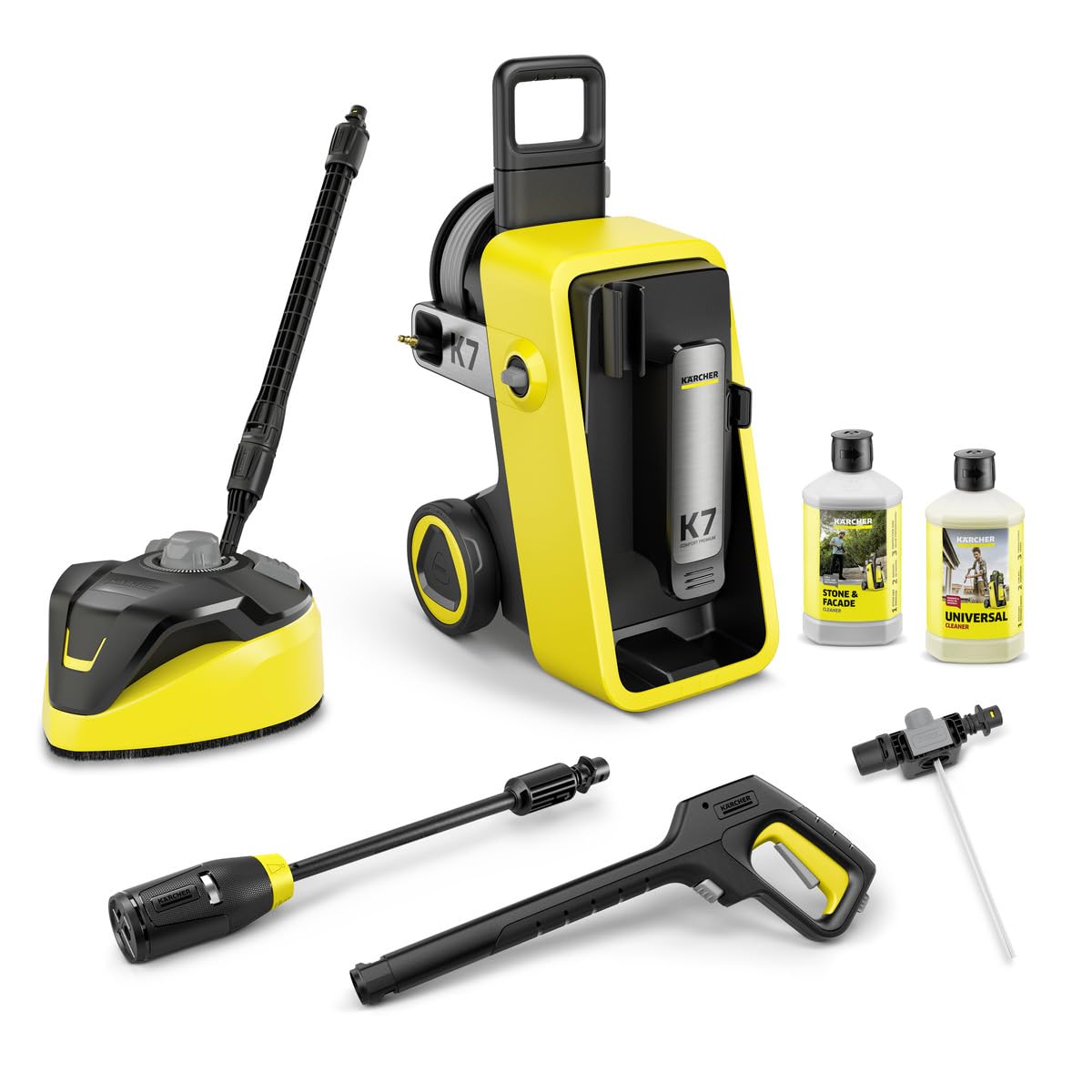 Kärcher Hidrolimpiadora K 7 Comfort Premium Home, Amarillo, Eléctrico, presión 180 Bar Máx, caudal 600l/h, Pistola y Manguera Alta presión, Kit para hogar Limpia Superficies y detergentes