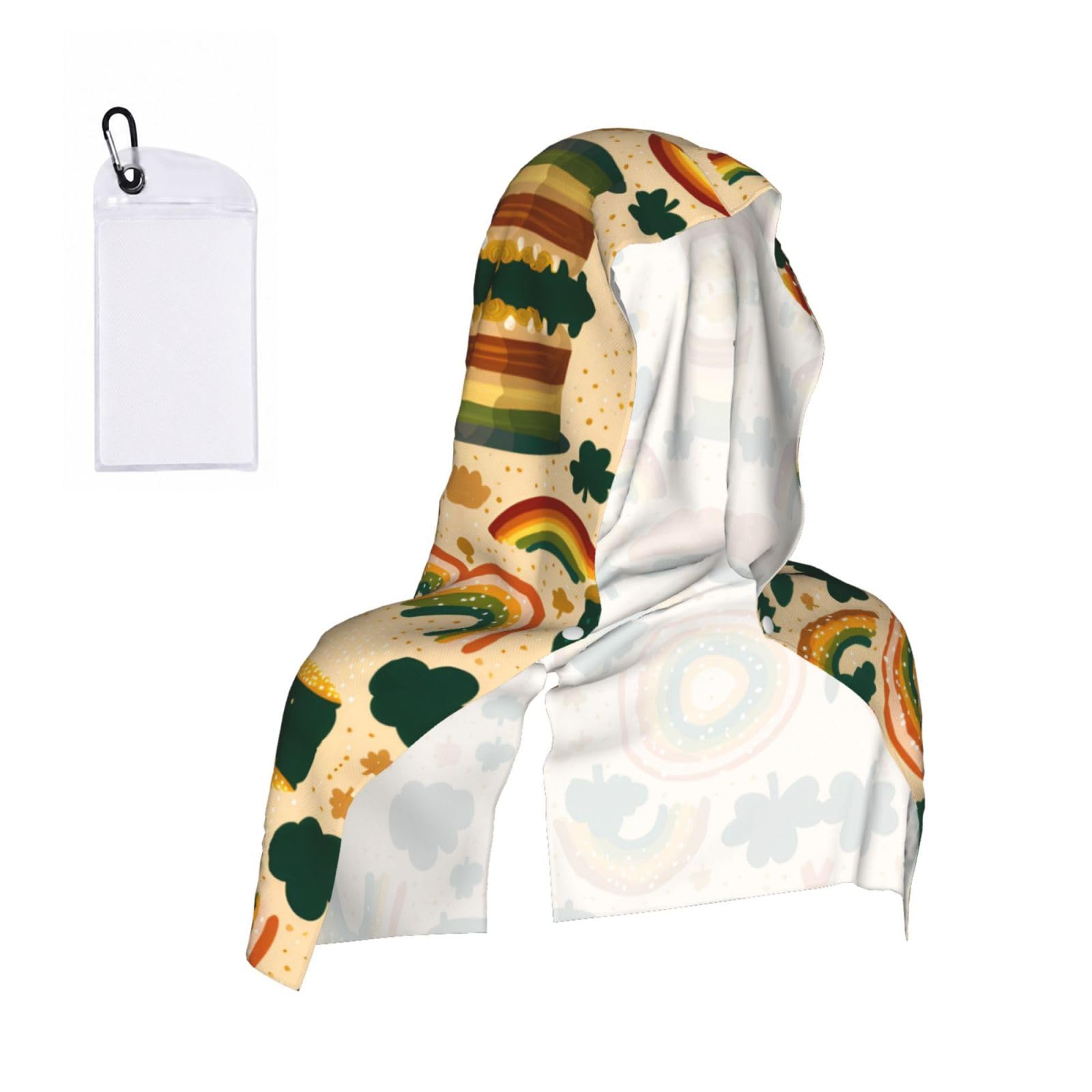 MLTRFGJ Cake With Rainbow Print Cool Hooded Towels And Keep Them Cool For Several Hours.