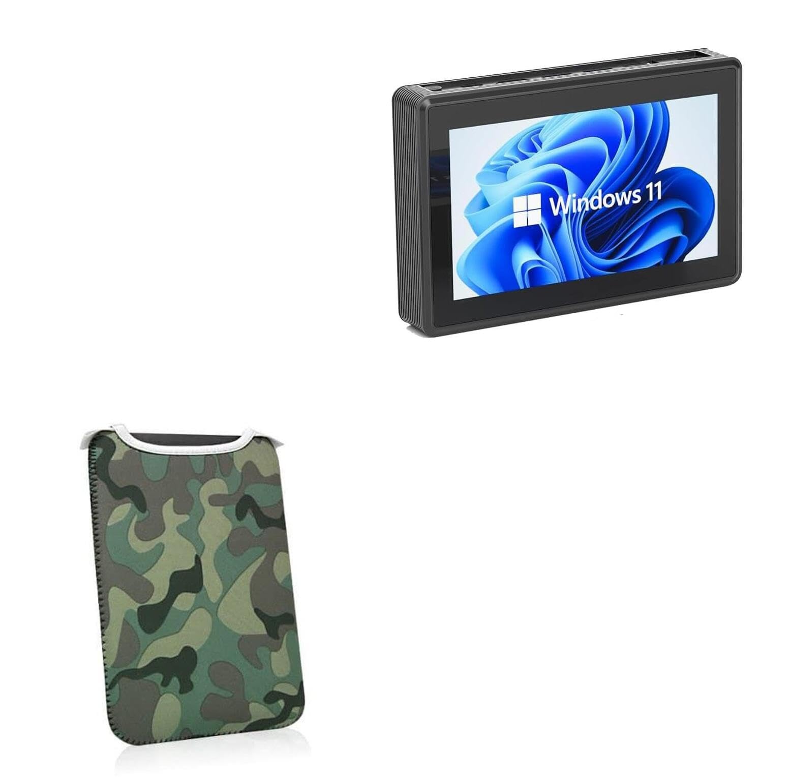BoxWave Case Compatible with HEIGAOLA Mini PC Windows 11 PRO Intel N5095 (5.5 in) - Camouflage SlipSuit, Slim Design Camo Neoprene Slip On Pouch