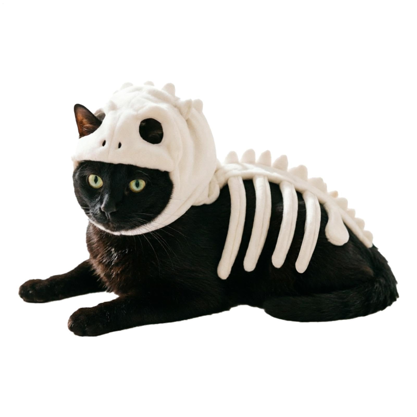 Kostium dinozaura dla kotów, pluszowy, wytrzymały, można prać w pralce | Dinozaur Cosplay Halloween zestaw na występy sceniczne, sesje zdjęciowe, uroczystości, parady i spotkania rodzinne