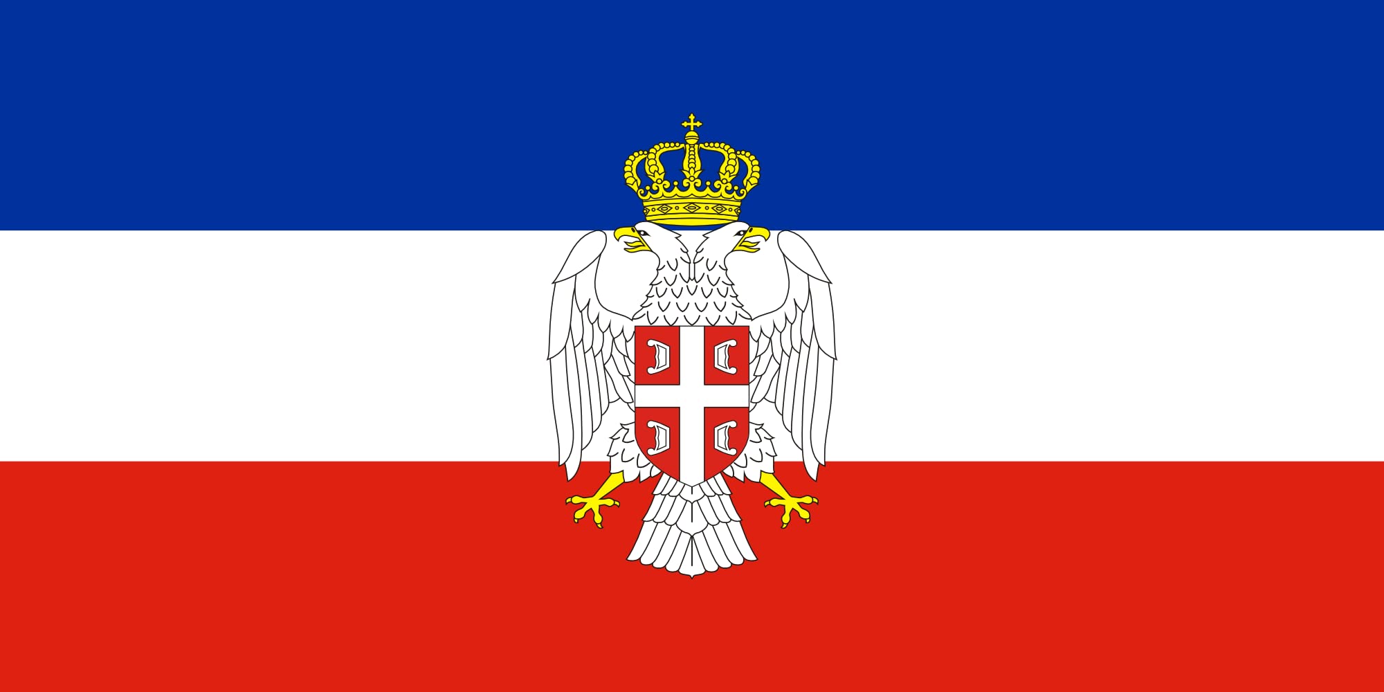 Drapeau Serbie-et-Monténégro grand format pavillon historique