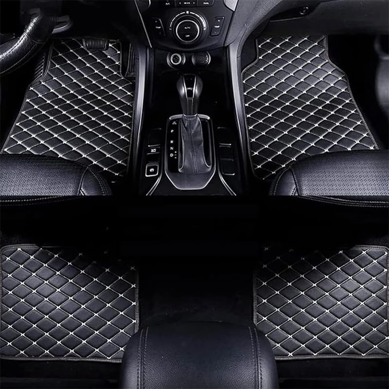 Tapis de sol en cuir pour Cupra Terramar 2024 2025 de couleur noir et blanc