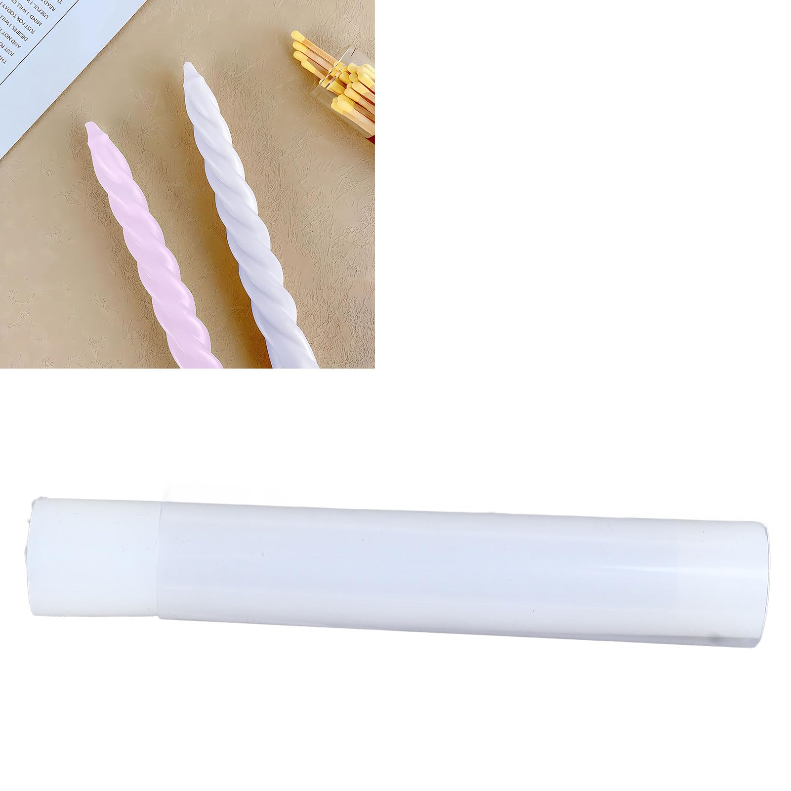 2 STKS Kaars Mallen Voor Kaars Maken Siliconen Vorm Spiraal En Pijler Kaars Schimmel Voor Home Decor Bruiloft Diner DIY Craft Supplies