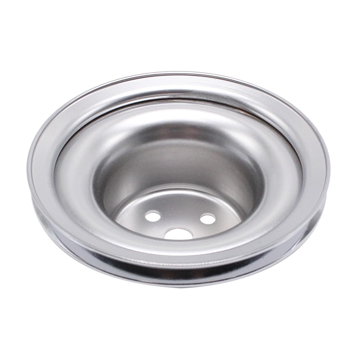 Chrome Plated Steel 1-Groove Water Pump V-Belt Pulley Compatible with Small Block Ford SBF 260 289 302 350 351W V8 Engines 1965-1969