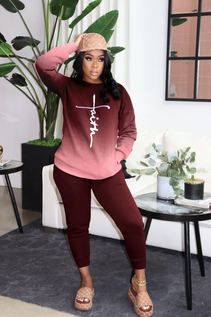 YeGine Womens 2 Piece Outfits Sweatsuits Casual Long Sleeve Tracksuits Lounge Sets With Pockets