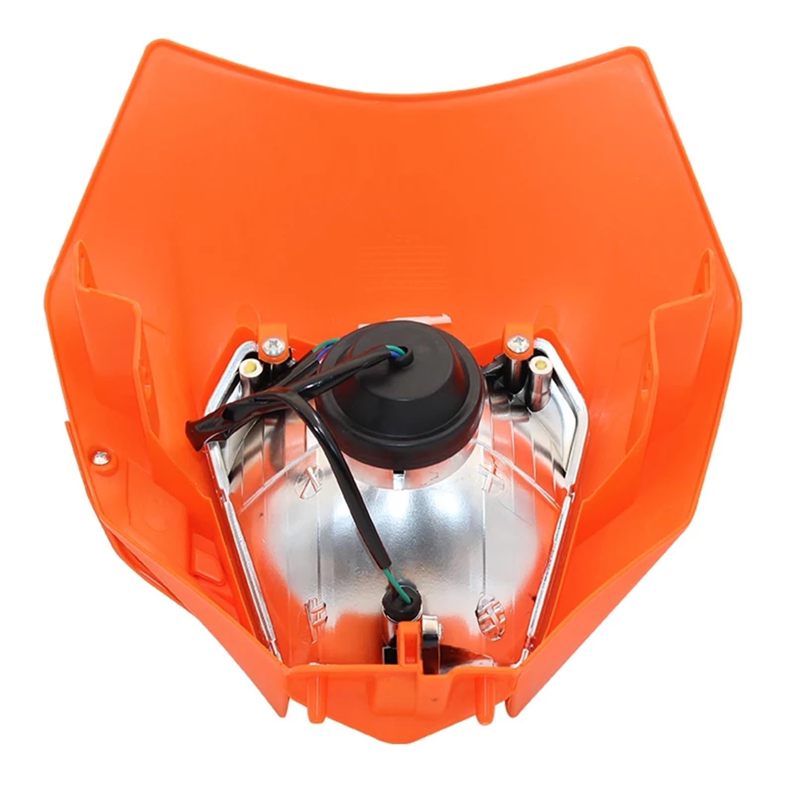 led motocyklowe Płytka reflektora motocyklowego Halogeny pasujące do K&TM EXC SX XC XCF XCW 125-500 2012-2016 Przedni reflektor motocykla terenowego(Orange)