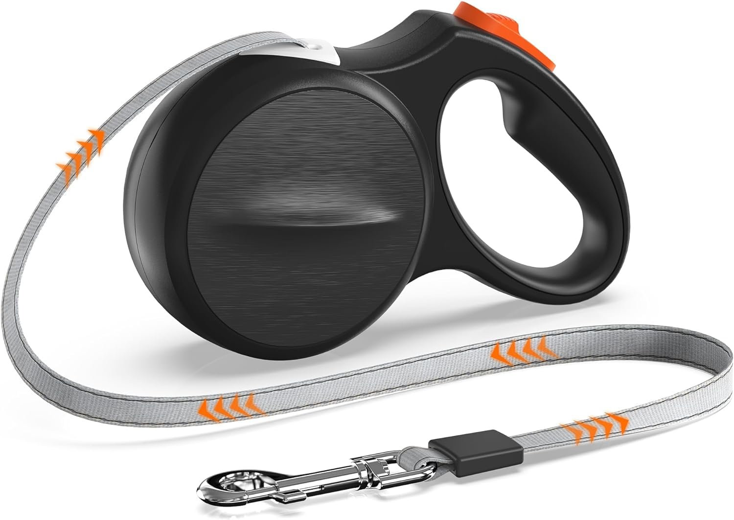 Correa retráctil para perro, con freno automático, adecuada para perros grandes enérgicos, correa resistente de 16 pies para perros medianos y grandes de hasta 110 libras, cinta reflectante fuerte y