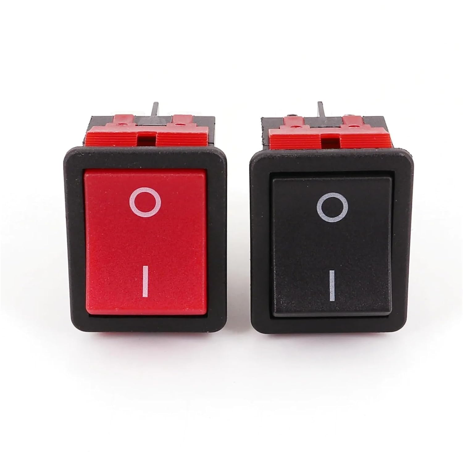 LR-210 Heavy Duty 4Pin ON-Off DPST 22A IP55 Rocker Switch 2Pcs(Black x 2)