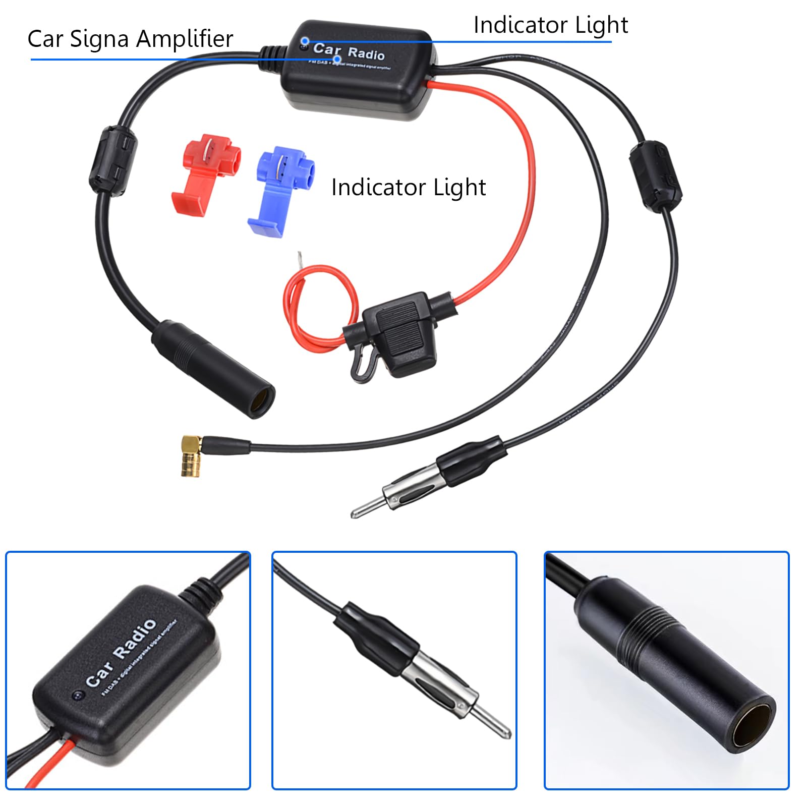Amplificateur D’antenne Universel 12V Pour Autoradio — FM AM DAB, Améliore La Réception