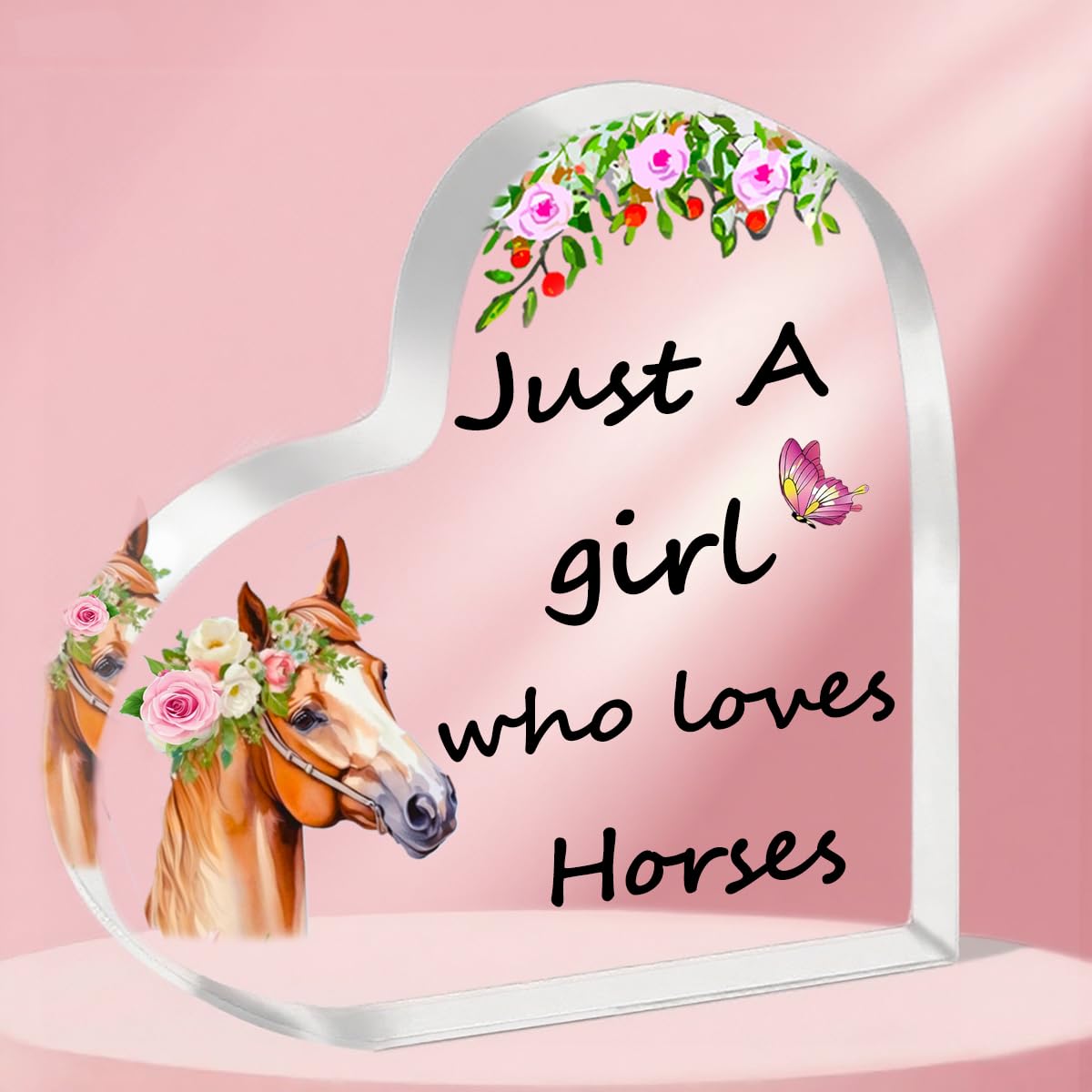 ToVii Horse Gifts for Girls Cut Horse Acrylic Plaque Just A Girl Who Loves Horses
