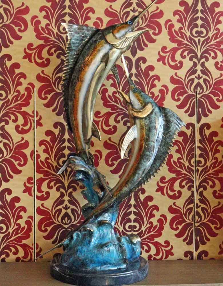 カジキ 置物 ソードフィッシュ ブロンズ アニマル オブジェ Amazon.co.jp: カジキ 置物 ソードフィッシュ ブロンズ 完成品