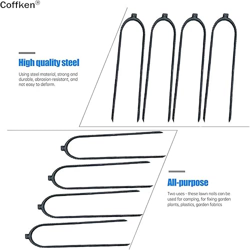 Miniatura 9 de Estacas de viento pesadas para cama elástica con cabeza plana soldada, estaca de viento de 10 x 3 x 0.32 pulgadas, anclaje de suelo de seguridad