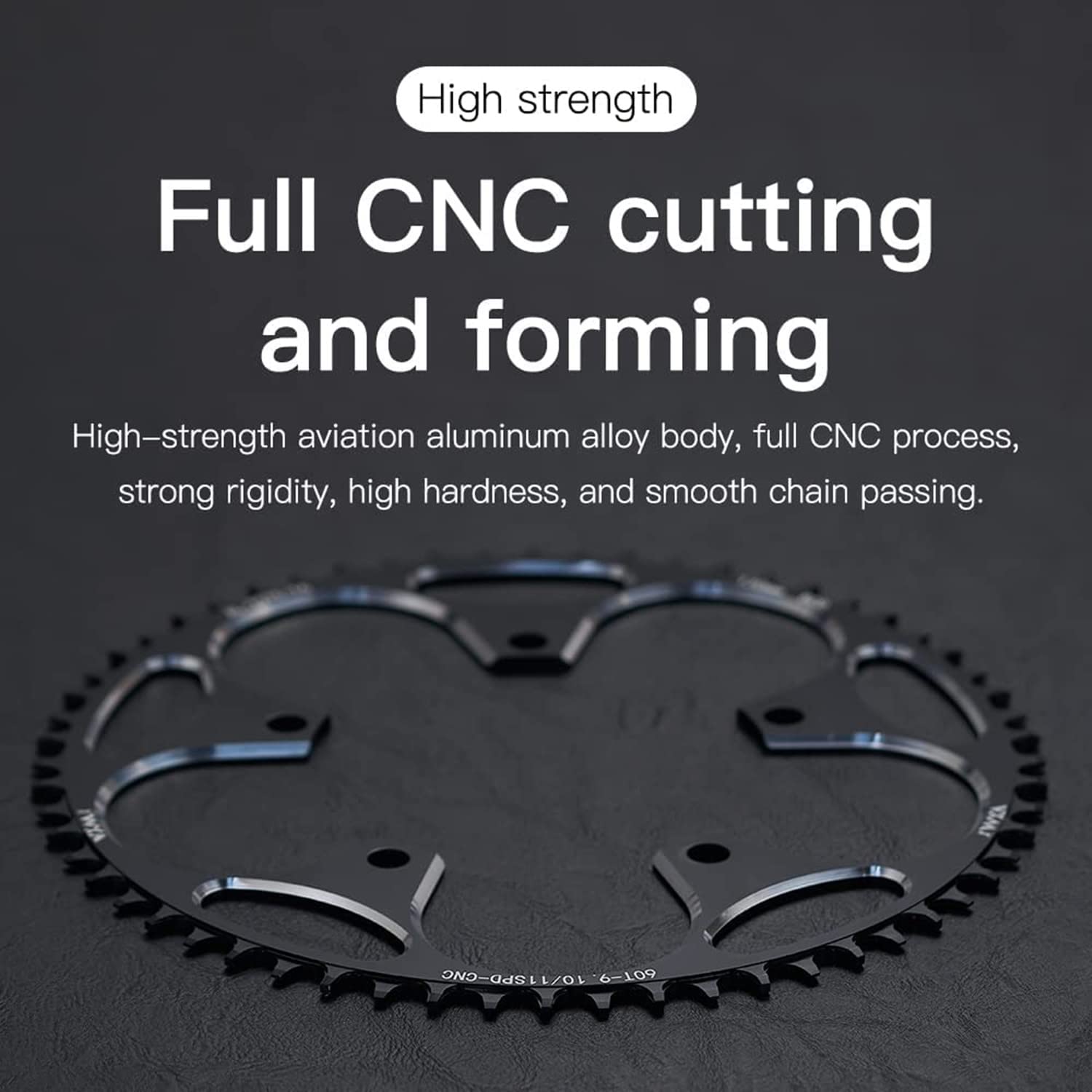 YBEKI 130BCD Narrow-Wide Chainring, Black, 46T - Image 3