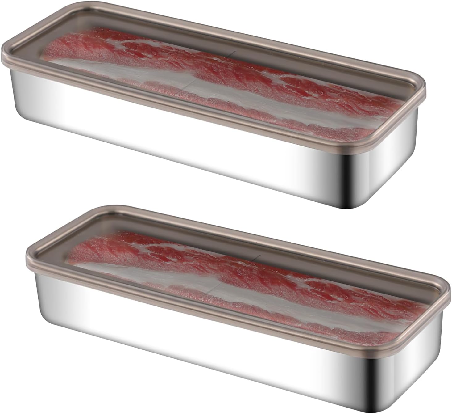 2 Pack Bacon Keeper Container, Cheese Container for Fridge
