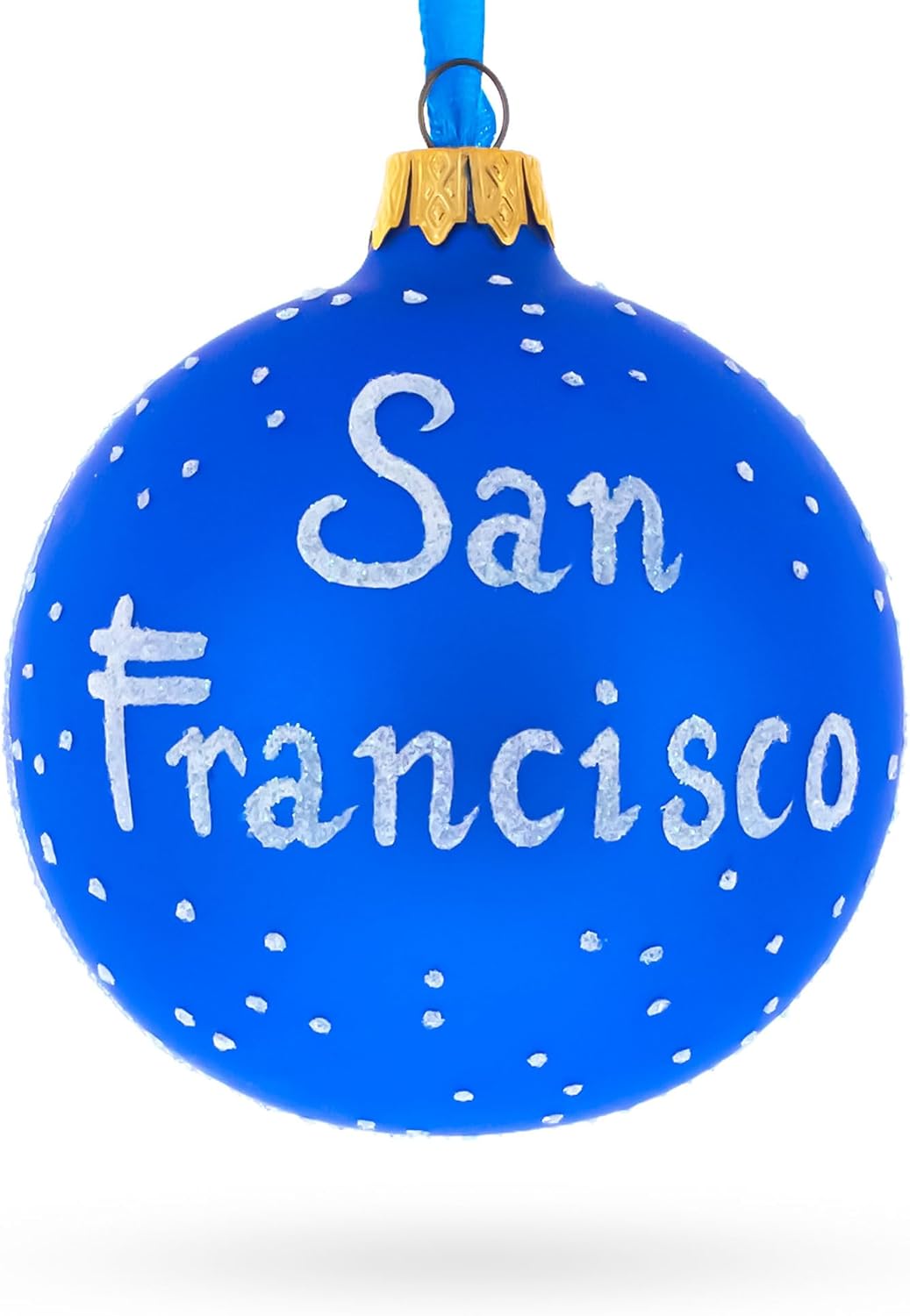 San Francisco, California Glass Ball Christmas Ornament 3.25 Inches - Image 2