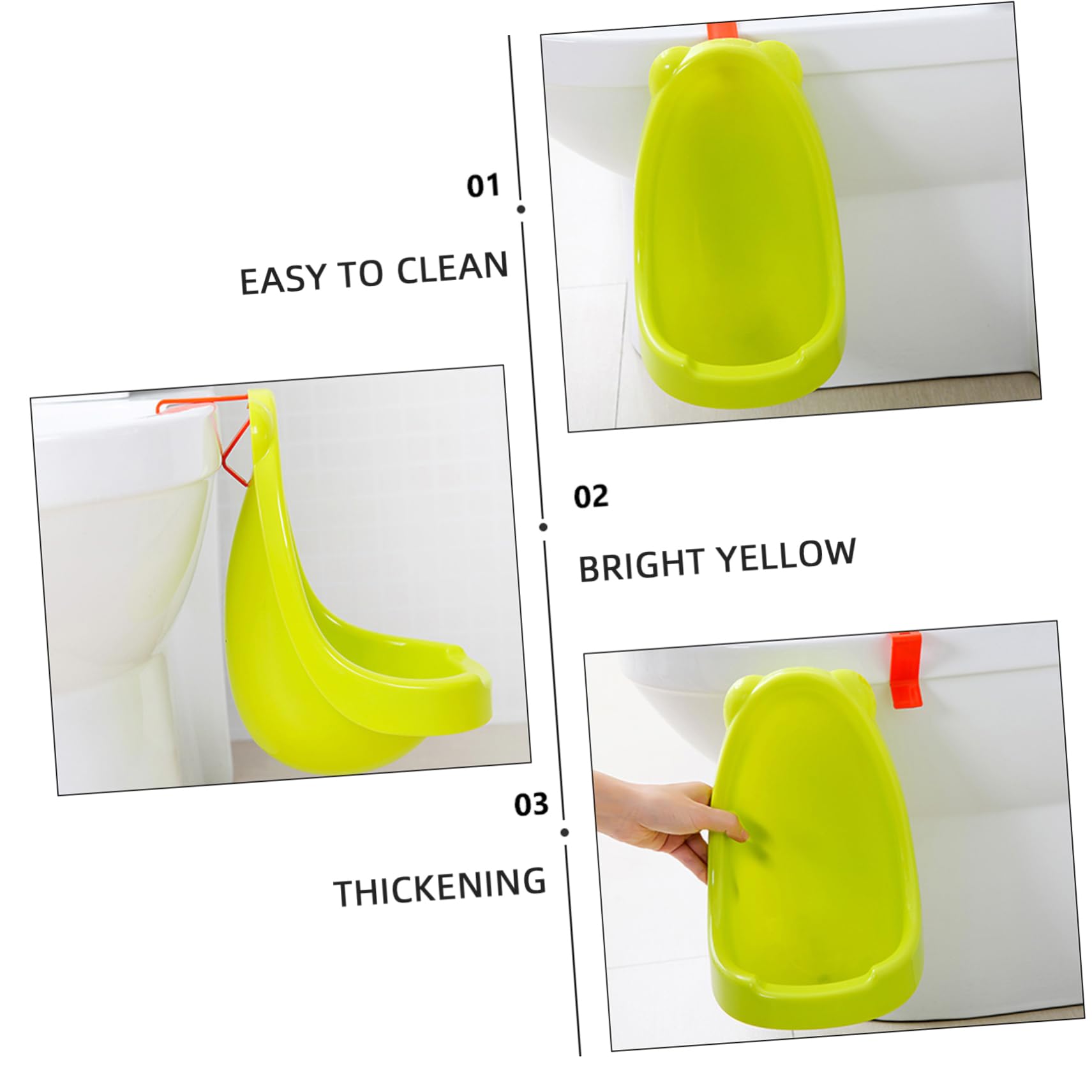 SUPVOX Practical Boys Urinal Safe Hanging Toilet for Boys Easy to Clean Smooth Potty Design