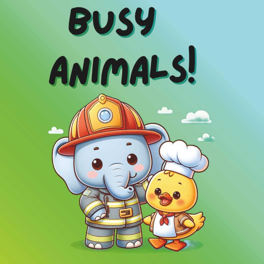 Busy Animals! – Coloring Book About Animals with Fun Jobs for Kids Ages 4+: 47 Exciting Jobs – From A for Astronaut to Z for Zookeeper! Adorable ... coloring areas for hours of creative fun.