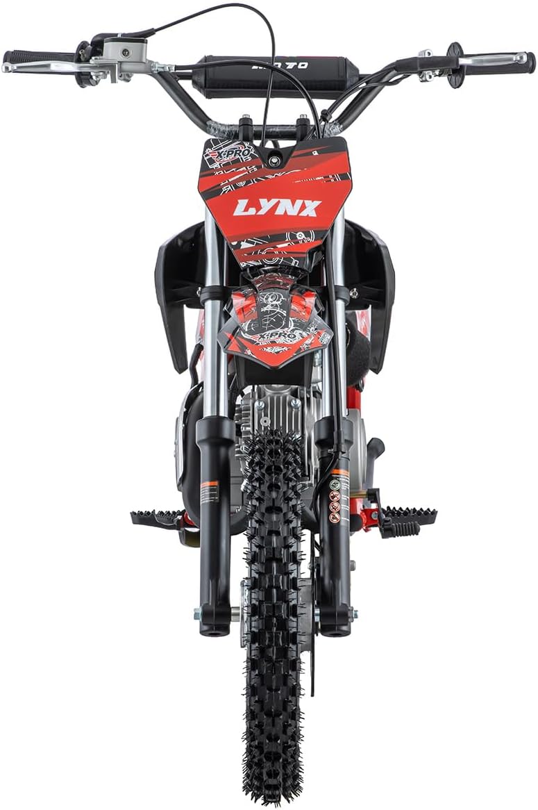 X-PRO X26 125cc Manual Clutch Dirt Bike Big Boys Pit Bike 125 Pitbike,Big 14"/12" Tires!(Red)