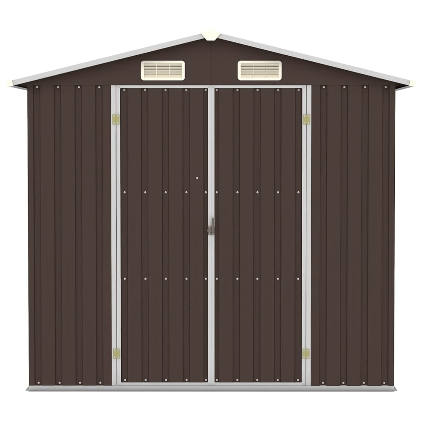 Capanno da Giardino, Casetta Giardino, Capanno Attrezzi da Giardino, Casette da Giardino, Marrone 205x129x183 cm in Acciaio Zincato