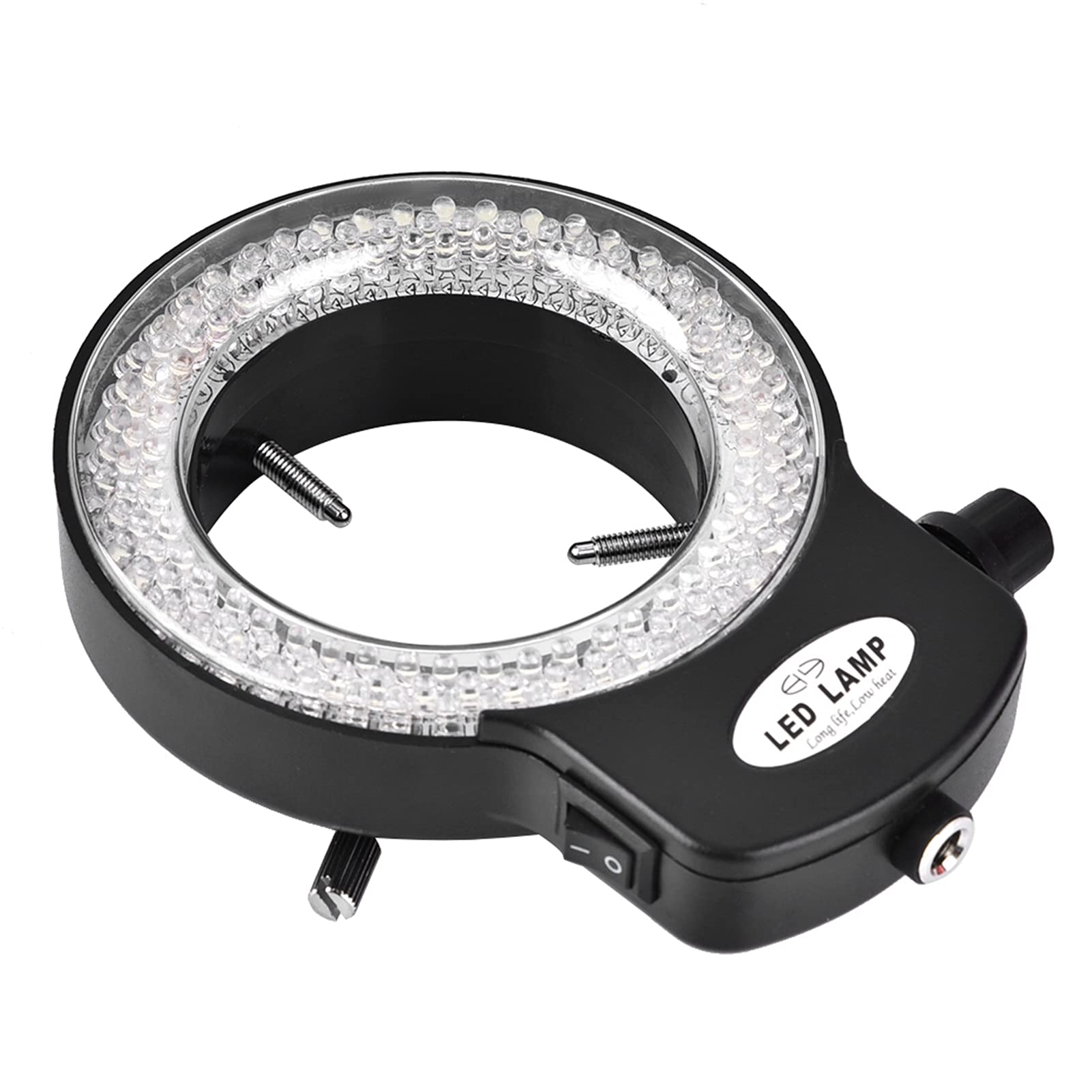 SEAFRONT Microscopio Luce Anulare LED Ring Light Illuminatore 144 LED Perline Illuminazione Sorgente Microscopio Fotocamera Lampada Ad Anello Regolabile per Microscopio Stereo (EU Plug)