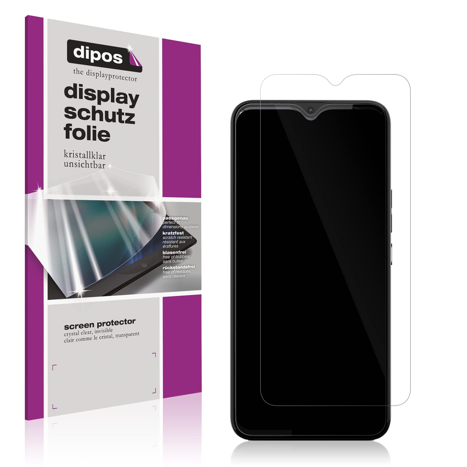 Dipos 2 Pellicole Protettive In Vetro Per Gigaset GS4 – Crystalclear, Made In Germany - 2