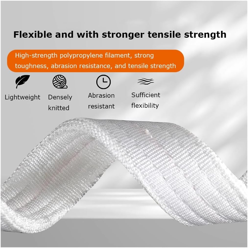 Recovery Tow Strap Kit 3.5" X 32ft 30,000lbs Break Strength with 3/4" U Ring Shackles(2pcs) & Storage Bag Emergency Off Road Towing Rope for SUV UTV ATV Truck(White2,3 m/18 tons)