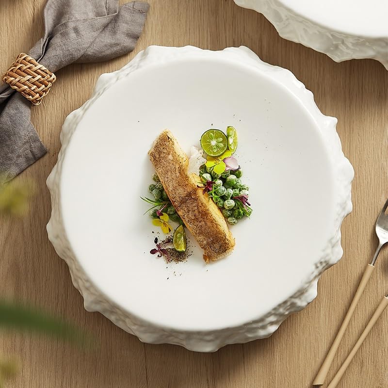 Talerze obiadowe Western Style Ceramiczne talerze obiadowe, talerze obiadowe w stylu zachodnim, kreatywne talerze obiadowe do dekoracji hotelu Zestaw do serwowania (L)