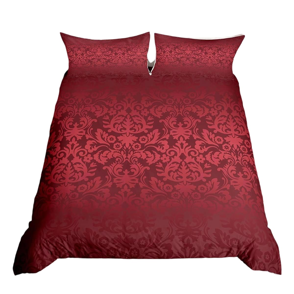 Sponsored Ad – Homewish Burgundy Super King Size Duvet Cover Sets, Vintage Paisley Damask Floral Bedding Set for Girls Women, Antique Victorian Baroque Comforter Cover, Hotel Luxury Bedding & Linen 3 Pieces
