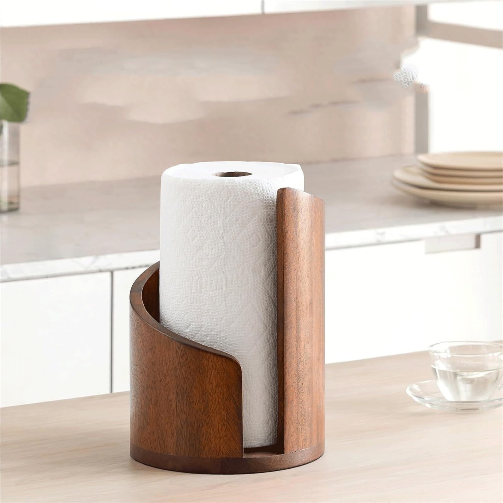 Organizzatore Porta Asciugamani di Carta da Cucina in Legno, Scatola portaoggetti for la casa