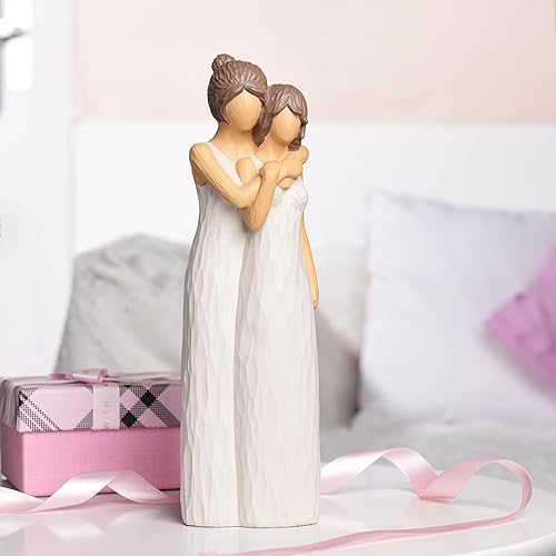 Miniatura 4 de Figuras de madre e hija, estatuas de figura de abrazo para madre e hija, regalos para mamá de hija, decoración del hogar para sala de estar,