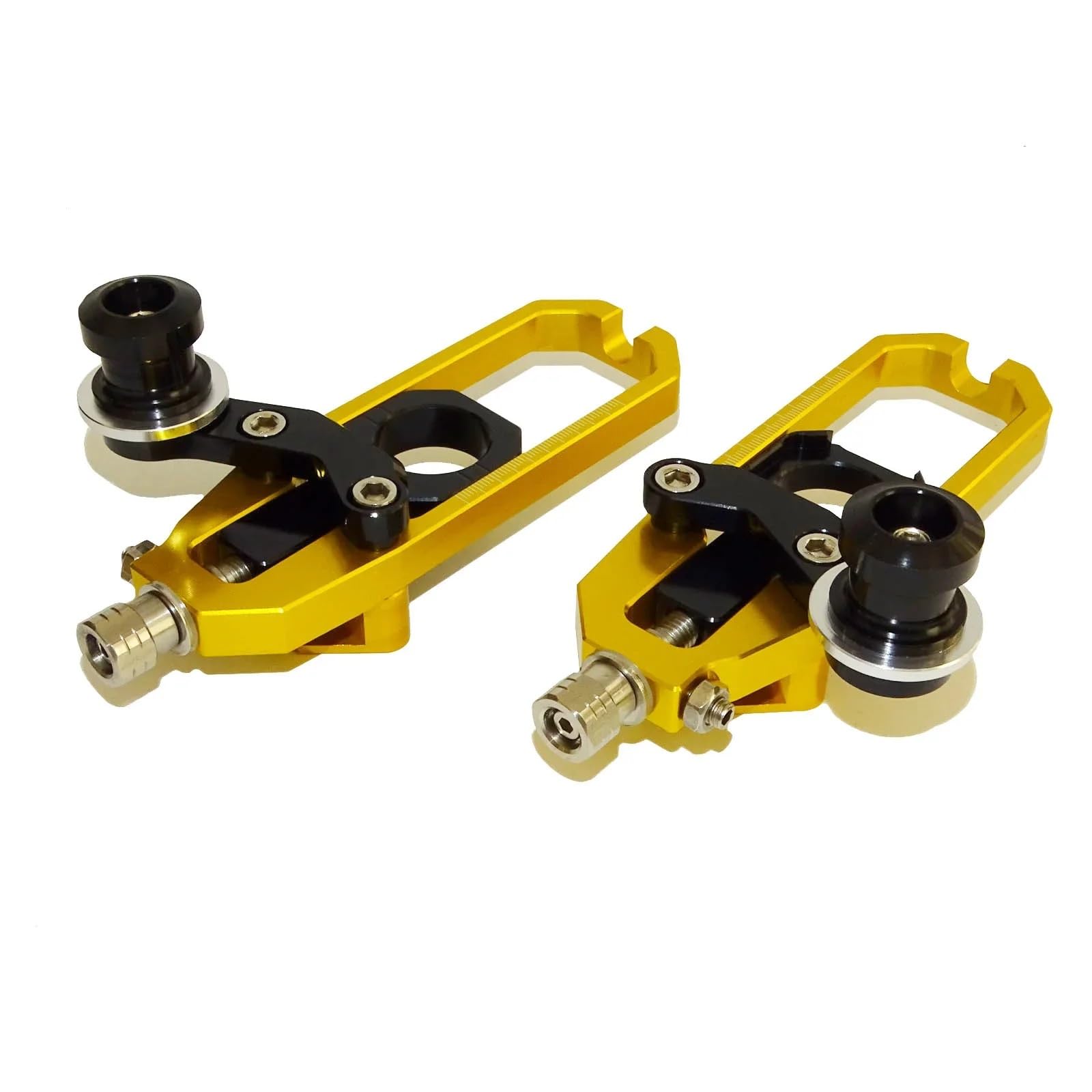 Regulator Napinacza łańcucha Pasuje do Kawasaki pasuje do Ninja ZX-10R ZX10R 2011-2015 regulatory łańcucha osi koła napinacz szpule wahacza(Gold)