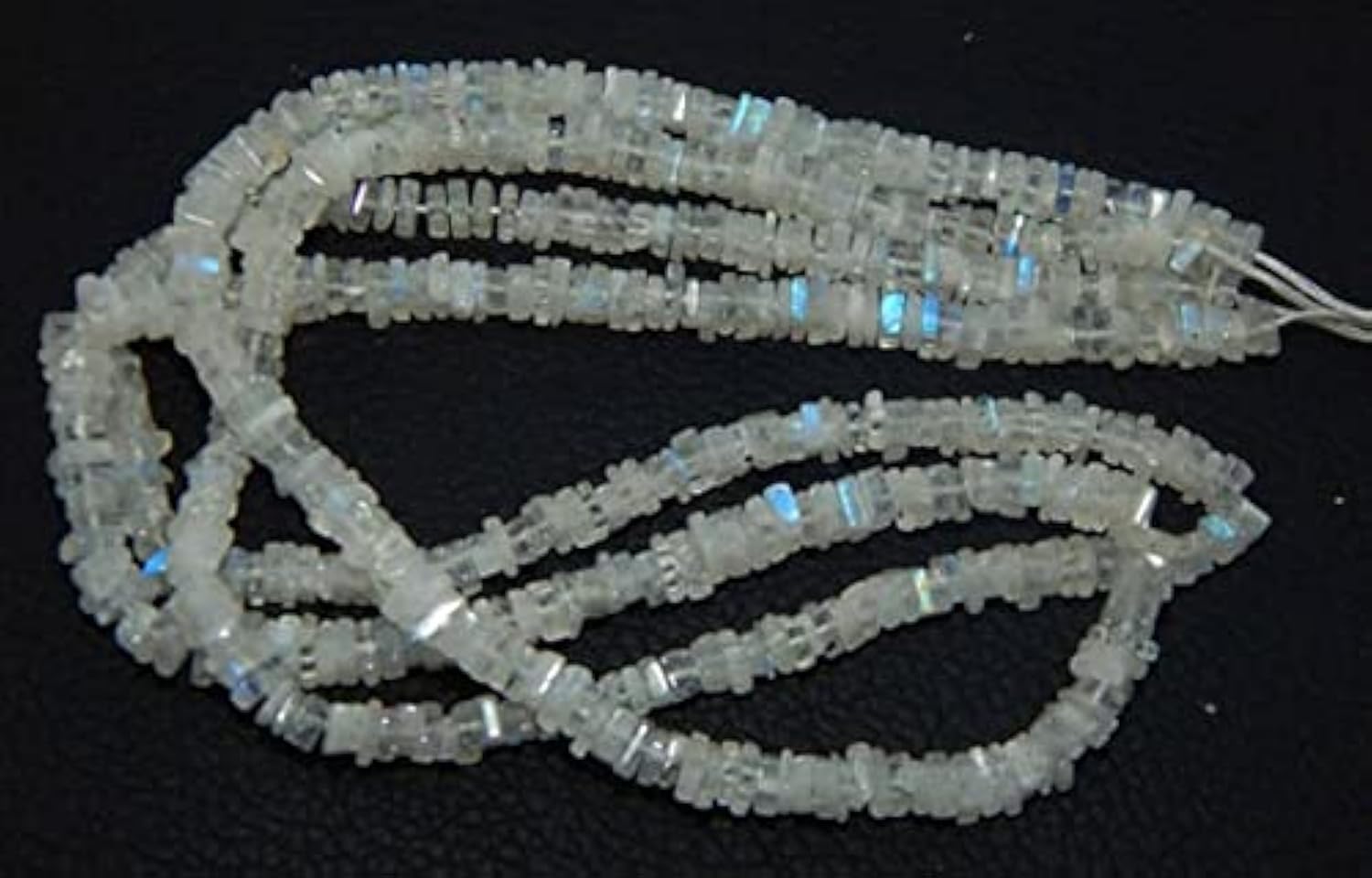 Pierre de lune arc-en-ciel perles de 16 pouces pour confectionner un collier fait main