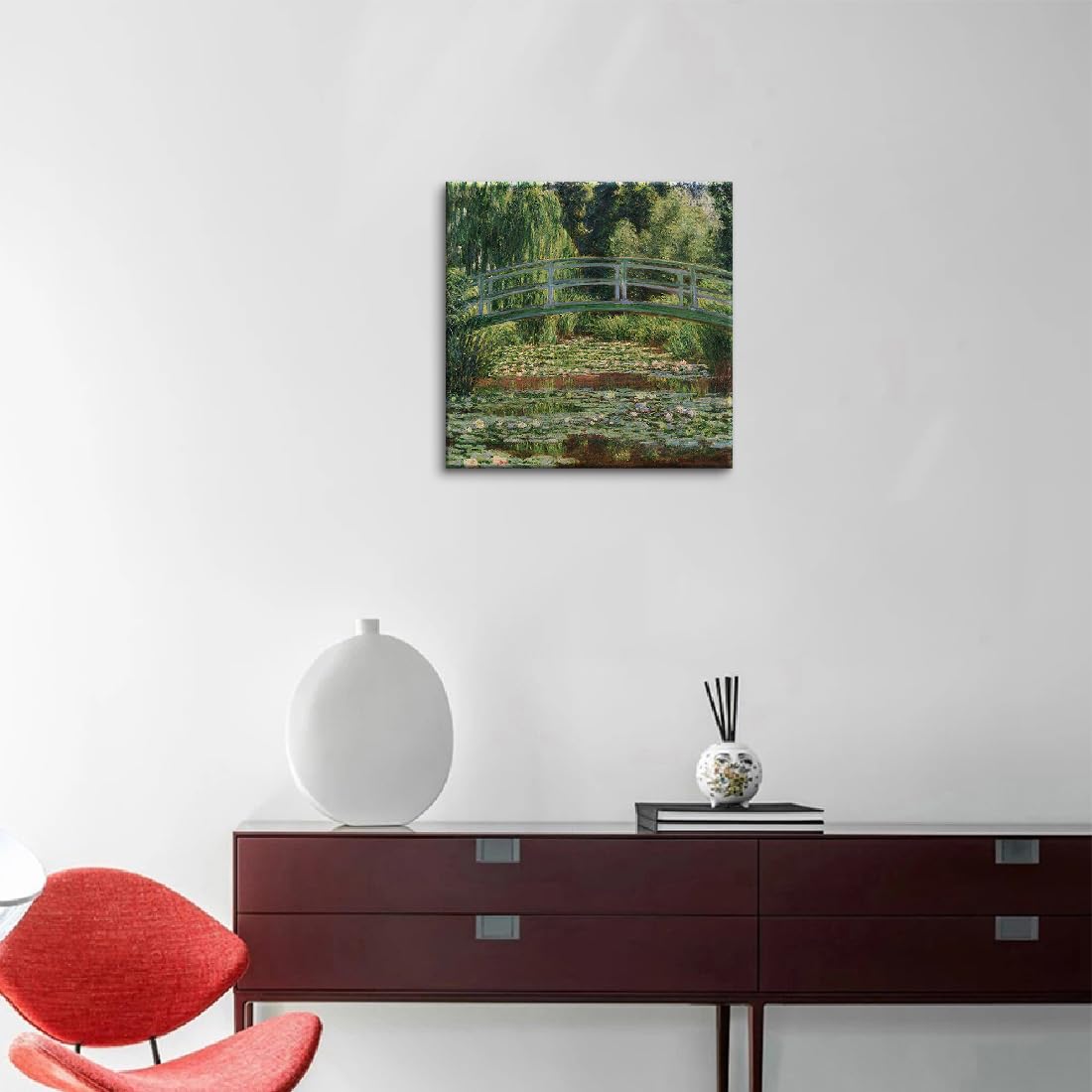 Amazon.co.jp: クロード・モネ『睡蓮の池と日本の橋』高精彩工芸画+手