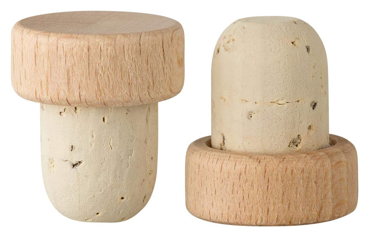 Corchos con mango de madera de 19,5 mm, 100% corcho natural, para ginebra, bebidas alcohólicas, aceites y zumo, corcho natural de Portugal, tamaño del mango: 29 x 12 mm, 100er-Pack
